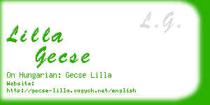 lilla gecse business card